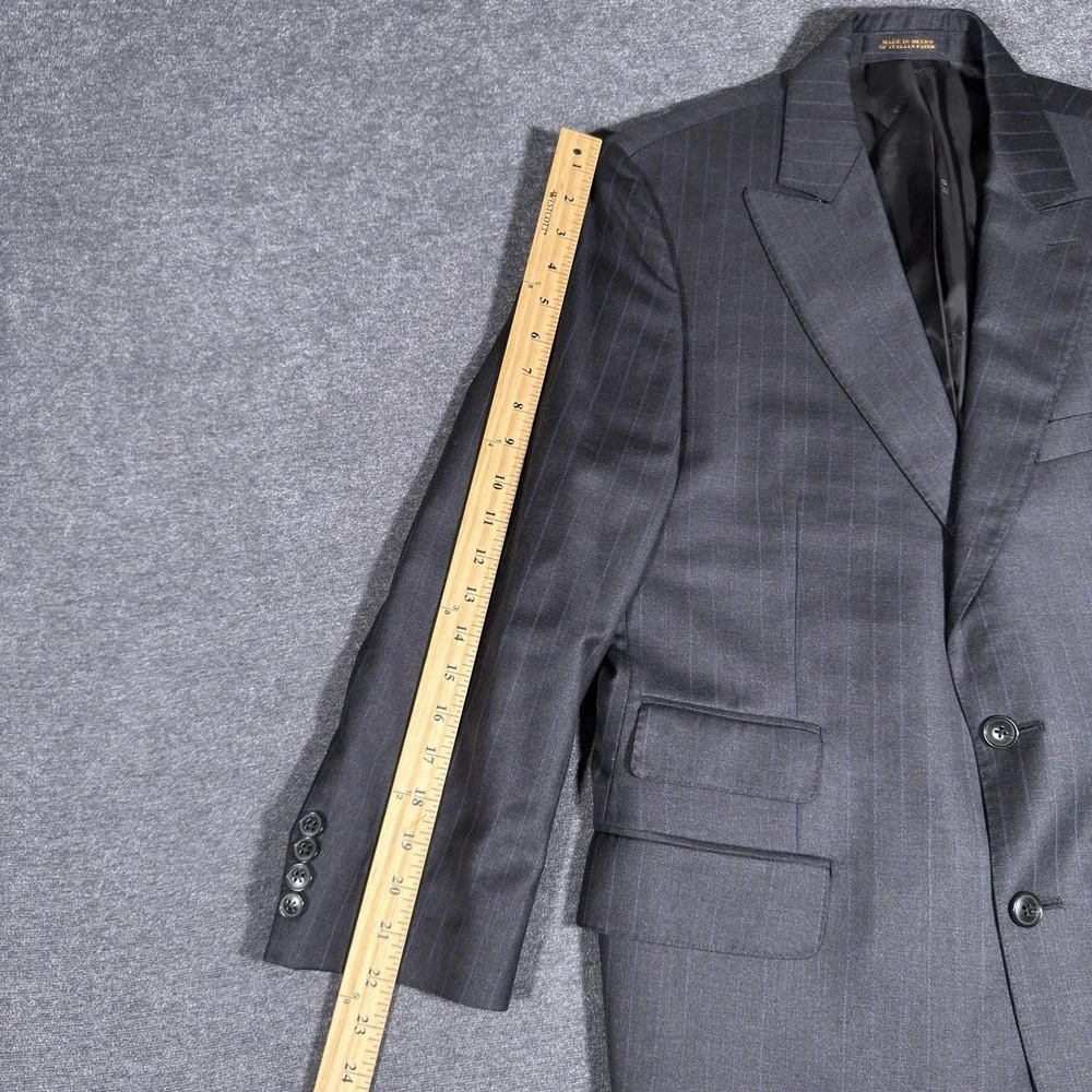Jos A Bank Reserve Blazer 42R Navy Blue Pinstripe Reda 1865 100% Wool Jacket